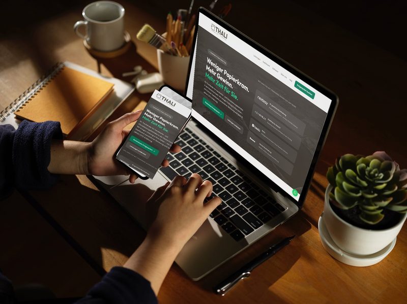 Professionally designed website on laptop and smartphone